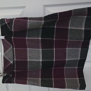 Talbots Purple and Gray Plaid Skirt